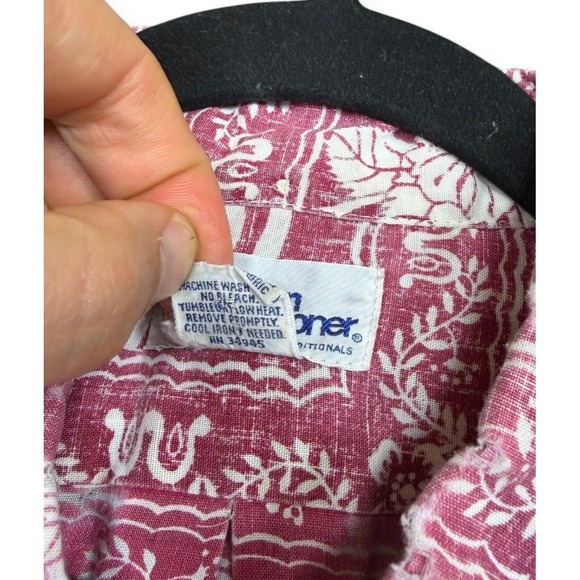 VTG Reyn Spooner Hawaiian Shirt Mens 3XL Lahaina Sailor Flag Ponoʻī Quilt 80s - Picture 7 of 11